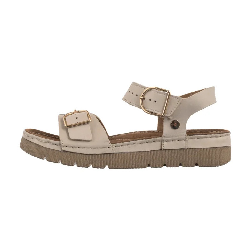 Ryłko Kremowe T1G41_V_ _B88 (RY1065-a) sandalai