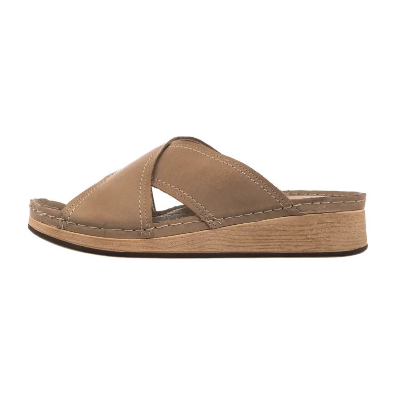 Ryłko Beżowe T1GI5___ _B52 (RY1104-a) Sieviešu apavi/Flip Flops
