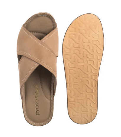 Ryłko Beżowe T1GI5___ _B52 (RY1104-a) Sieviešu apavi/Flip Flops