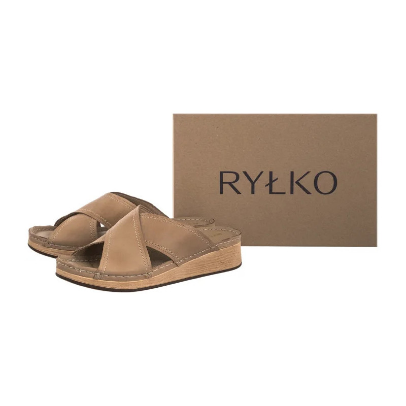 Ryłko Beżowe T1GI5___ _B52 (RY1104-a) Sieviešu apavi/Flip Flops
