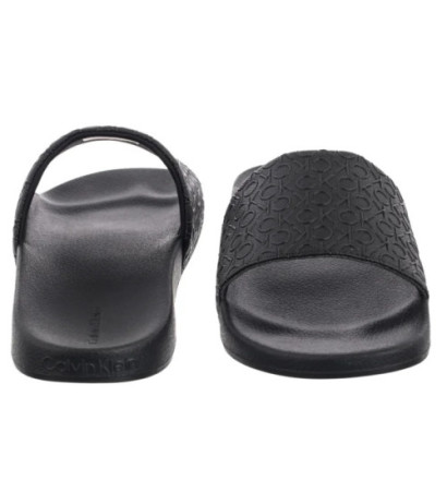 Calvin Klein Pool Slide Mono Ck Black HW0HW02541 (CK667-a) Women's Shoes/Flip Flops