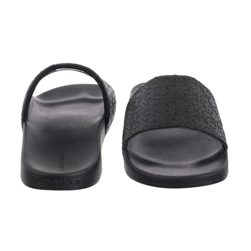 Calvin Klein Pool Slide Mono Ck Black HW0HW02541 (CK667-a) Women's Shoes/Flip Flops