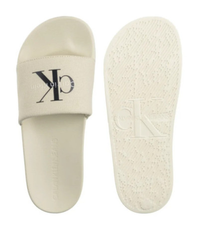 Calvin Klein Slide Monogram Wn Logo Ck Sweet Corn YW0YW01967 AD6 (CK675-a) Moteriški batai/šlepetės