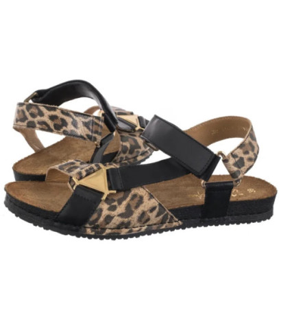 Maciejka Czarny+Pantera 07026-20/00-1 (MA1399-b) sandals
