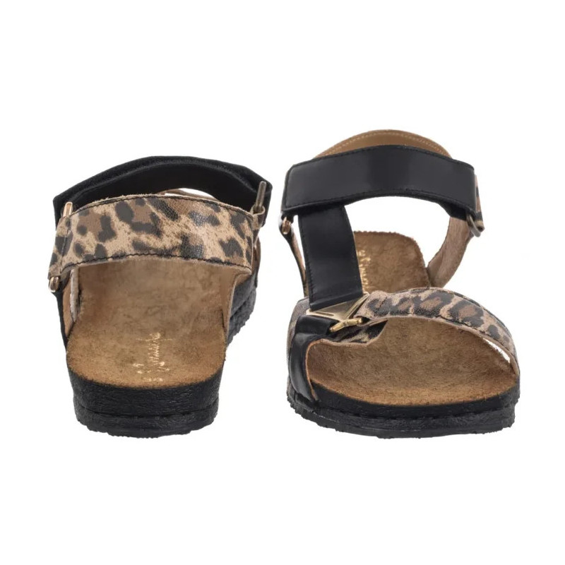 Maciejka Czarny+Pantera 07026-20/00-1 (MA1399-b) sandals
