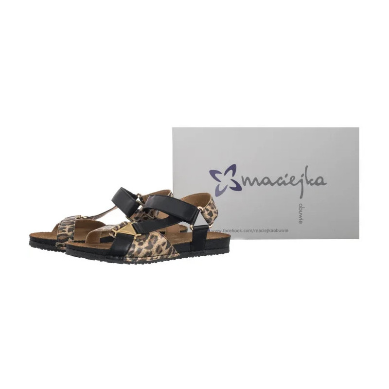 Maciejka Czarny+Pantera 07026-20/00-1 (MA1399-b) sandales