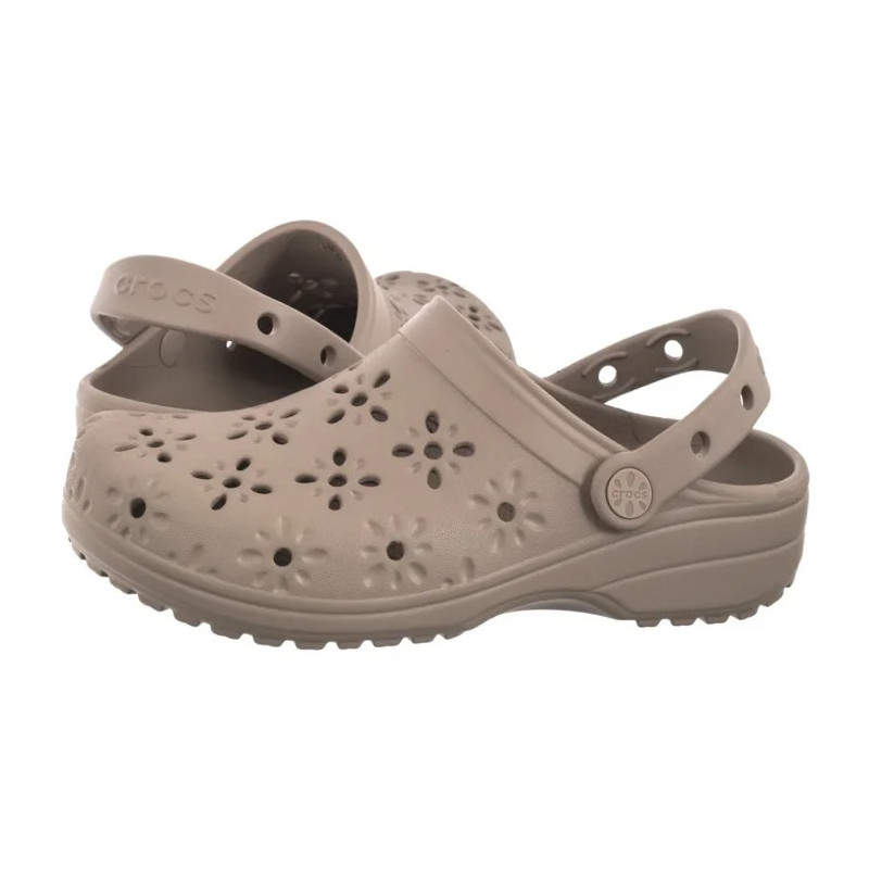 Crocs Classic Floral Cut Out Clog Taupe 210927-214 (CR389-a) Moteriški batai/šlepetės