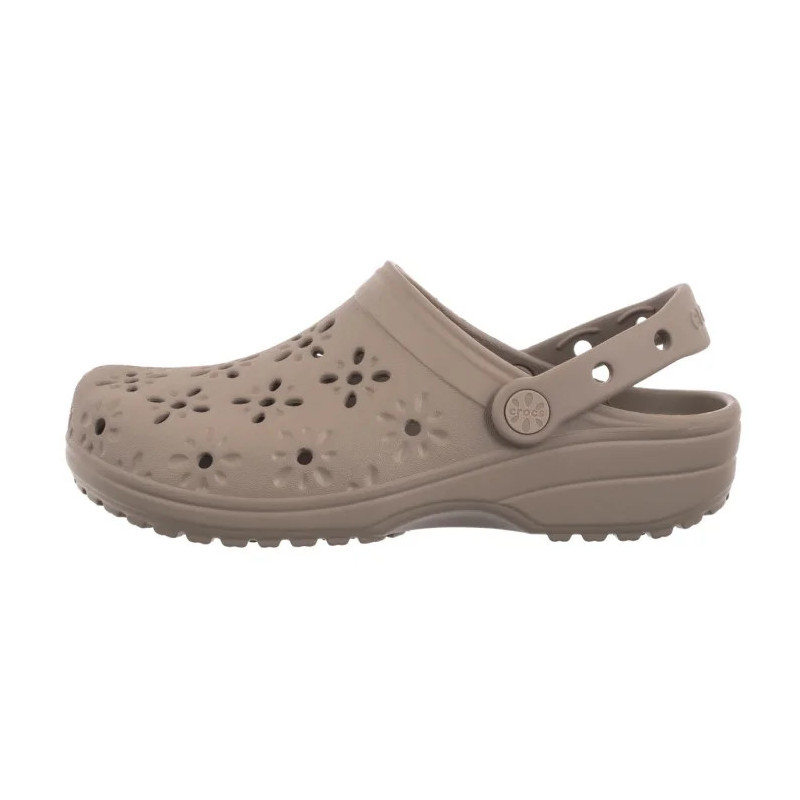 Crocs Classic Floral Cut Out Clog Taupe 210927-214 (CR389-a) Sieviešu apavi/Flip Flops