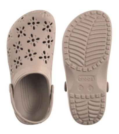 Crocs Classic Floral Cut Out Clog Taupe 210927-214 (CR389-a) Moteriški batai/šlepetės