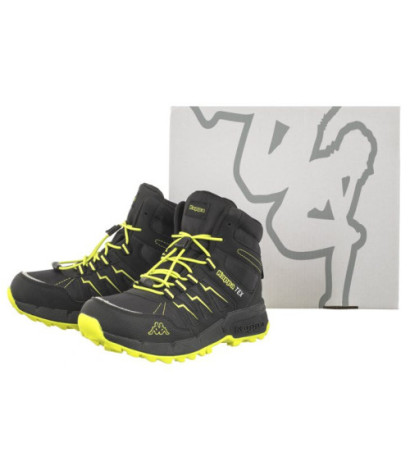 Kappa Boxfrod Mid Tex K 261065K/1133 Black/Lime (KA243-a) ankle boots