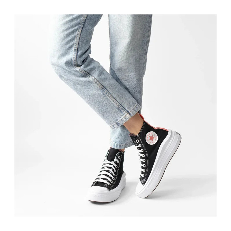Converse CTAS Move Hi Black/Pink Salt/White 271716C (CO653-a) kurpes