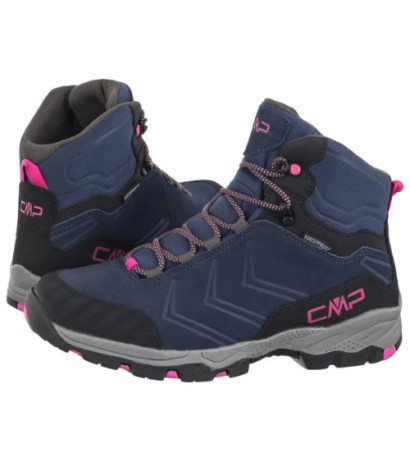 CMP Kids Melnick Mid Trekking Shoes Wp 3Q18584J 30MR Blue-Fuxia (CM33-a) batai