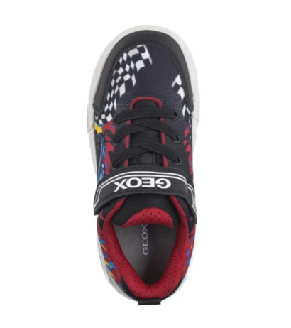 Geox J Wroom B. D -Pr.Mesh + Pr.Dbk Black/Red J55GAD 02ACE C0048 (GE205-a) sporta apavi