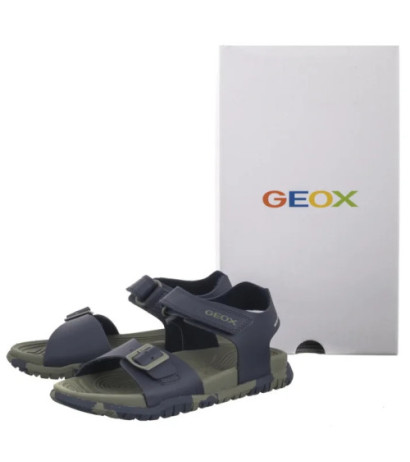 Geox J Sandal Fusbetto B. A Navy/Military J35HMA 00054 CF4A3 (GE172-d) sandales