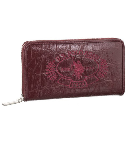 U.S. Polo Assn. New Hailey L Zip Ard Wall Croco Pu Bordeaux BEUHF5162WVR410 (US108-a) handbag
