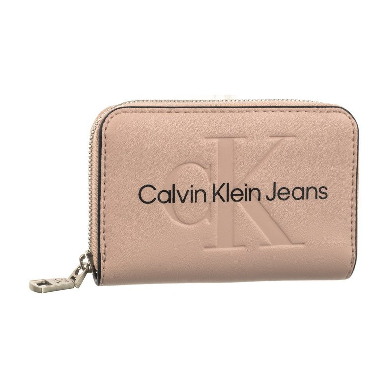 Calvin Klein Sculpted Med Zip Around Mono Pale Conch Logo K60K607229 TFT (CK121-f) rokassoma