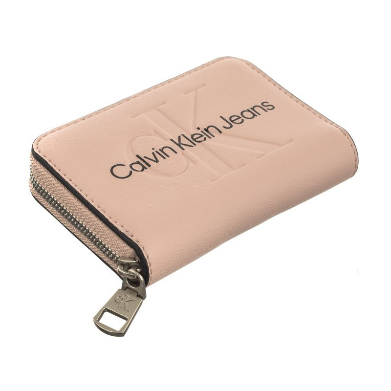 Calvin Klein Sculpted Med Zip Around Mono Pale Conch Logo K60K607229 TFT (CK121-f) handbag