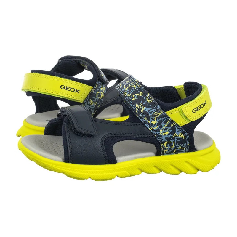 Geox J Sandal Airadyum A Navy/Lime J55F1E 01504 C0749 (GE213-a) sandales