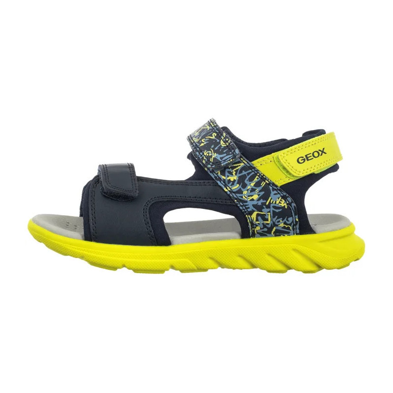 Geox J Sandal Airadyum A Navy/Lime J55F1E 01504 C0749 (GE213-a) sandales