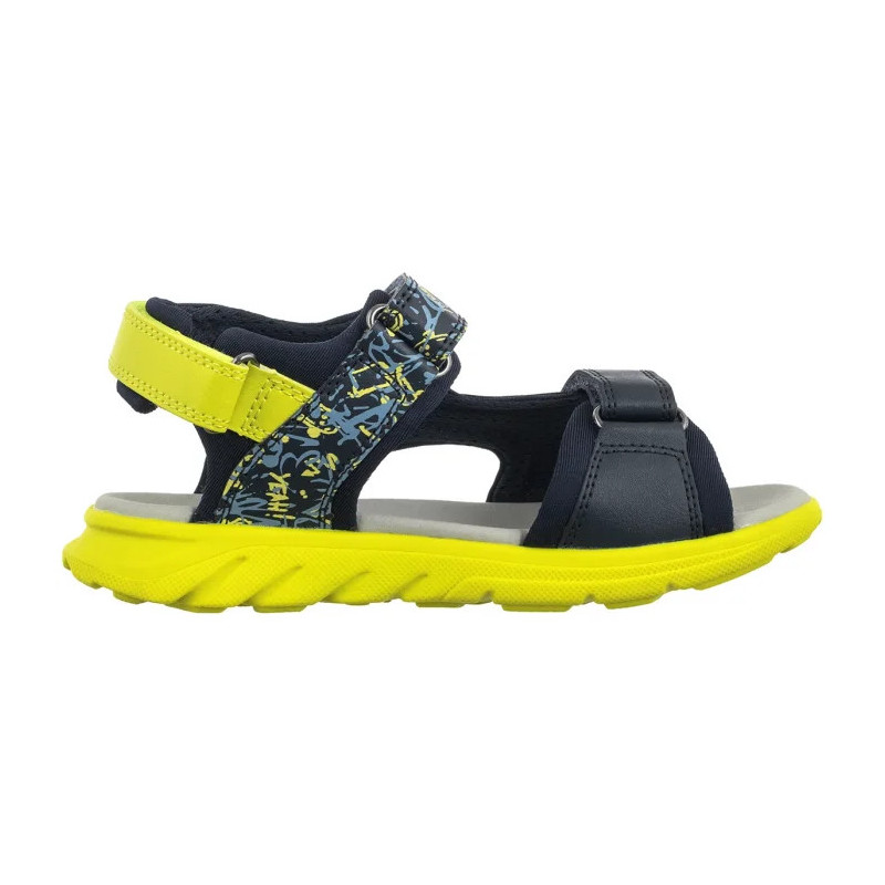 Geox J Sandal Airadyum A Navy/Lime J55F1E 01504 C0749 (GE213-a) sandales