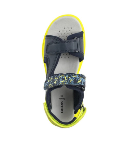 Geox J Sandal Airadyum A Navy/Lime J55F1E 01504 C0749 (GE213-a) sandales