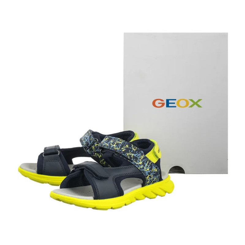 Geox J Sandal Airadyum A Navy/Lime J55F1E 01504 C0749 (GE213-a) sandales