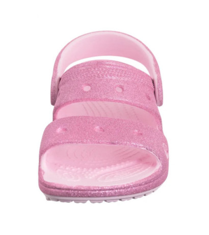 Crocs Classic Crosc Glitter Sandal Pink Milk 207983-6ZW (CR346-a) sandals