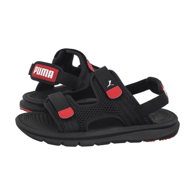Puma Evolve Sandal Jr Puma Black-Puma White-Red 390449-01 (PU616-b) sandalai