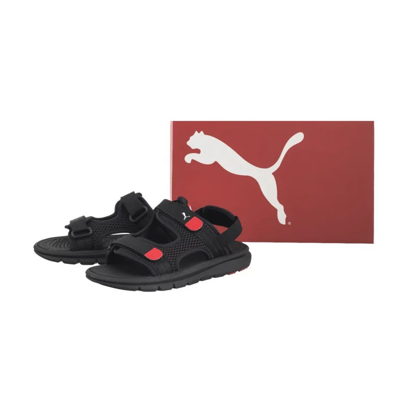 Puma Evolve Sandal Jr Puma Black-Puma White-Red 390449-01 (PU616-b) sandales