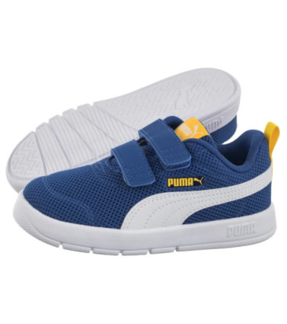 Puma Courtflex V3 Mesh Inf Clyde Royal-White-Yellow 398086-05 (PU619-b) sportiniai bateliai