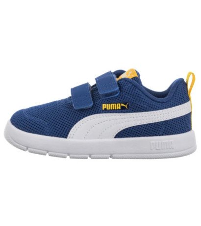 Puma Courtflex V3 Mesh Inf Clyde Royal-White-Yellow 398086-05 (PU619-b) sports shoes