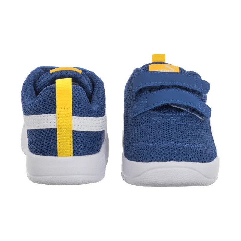 Puma Courtflex V3 Mesh Inf Clyde Royal-White-Yellow 398086-05 (PU619-b) sports shoes