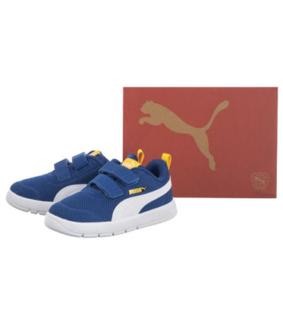 Puma Courtflex V3 Mesh Inf Clyde Royal-White-Yellow 398086-05 (PU619-b) sportiniai bateliai