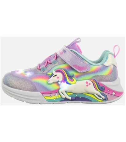 Skechers S Lights - Unicorn Chaser Lavender/Multi 302298N/LVMT (SK248-a) sports shoes