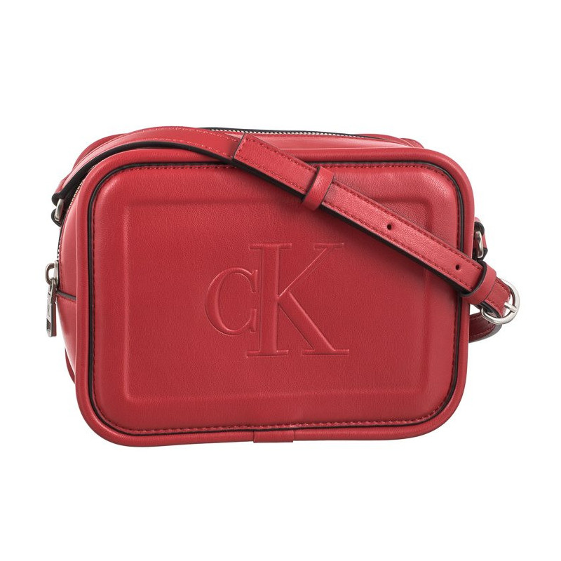 Calvin Klein Sculpted Camera Bag Pipping K60K610309 XL6 Dark Candy Apple (CK179-b) handbag