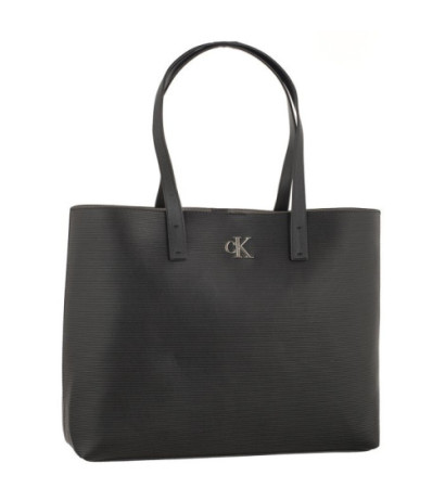 Calvin Klein Minimal Monogram Slim Tote34 Black K60K611213 BDS (CK361-a) handbag