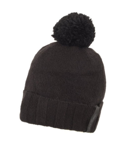 Calvin Klein Label Define Rib Beanie W/Pompom Black K60K611606 BAX (CK367-a) vöö