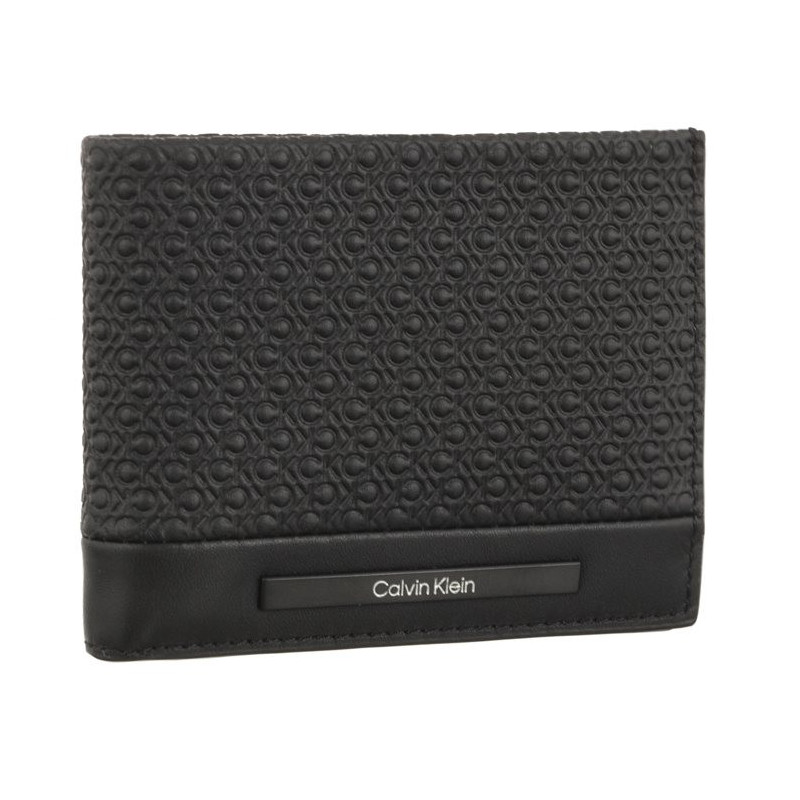 Calvin Klein Modern Bar Bifold 6Cc W/Bill Black Nano Mono K50K511374 0GL  (CK408-a) rankinė