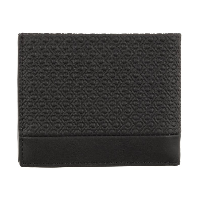 Calvin Klein Modern Bar Bifold 6Cc W/Bill Black Nano Mono K50K511374 0GL  (CK408-a) handbag
