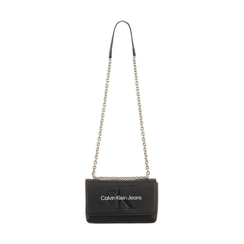 Calvin Klein Sculpted Ew Flap Conv25 Mono Black/Metallic Logo K60K611866 0GL (CK431-a) rankinė