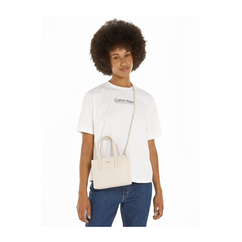 Calvin Klein CK Must Mini Tote Pu/Nubuck DK Ecru K60K611873 PC4 (CK452-a) rankinė