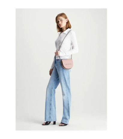 Calvin Klein Sculpted Mini Saddle Bag Pale Conch K60K611966 TFT (CK457-a) handbag