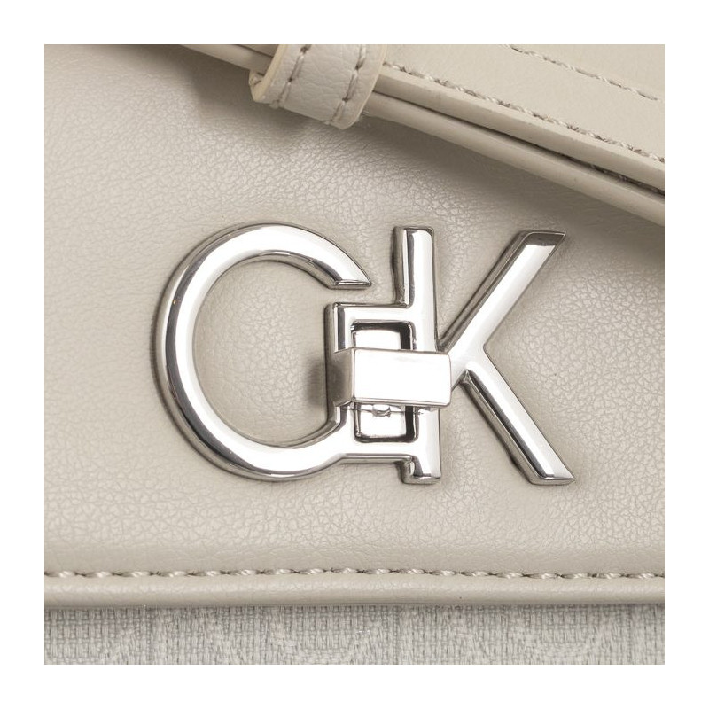 Calvin Klein Re-Lock Mini Crossbody Bag_JCQ Dk Ecru Jacquard Mono K60K611989 PC4 (CK478-a) rankinė