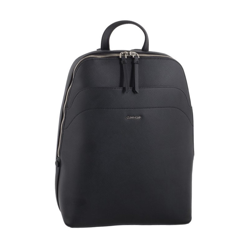 Calvin Klein Business Backpack Saffiano Black/Sand Pebble K60K611676 BEH (CK485-a) mugursoma
