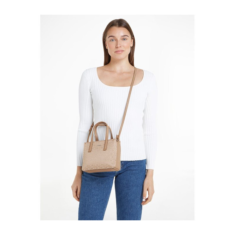 Calvin Klein CK Must Mini Tote Cantarelle Mono Jacquard K60K612277 0HE (CK518-a) rokassoma