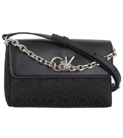 Calvin Klein Re-Lock Mini Crossbody Bag CK Black Mono Jacquard K60K612642 0GK (CK519-a) rokassoma