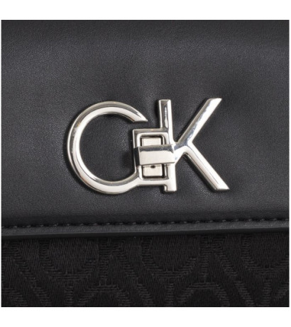 Calvin Klein Re-Lock Mini Crossbody Bag CK Black Mono Jacquard K60K612642 0GK (CK519-a) rankinė