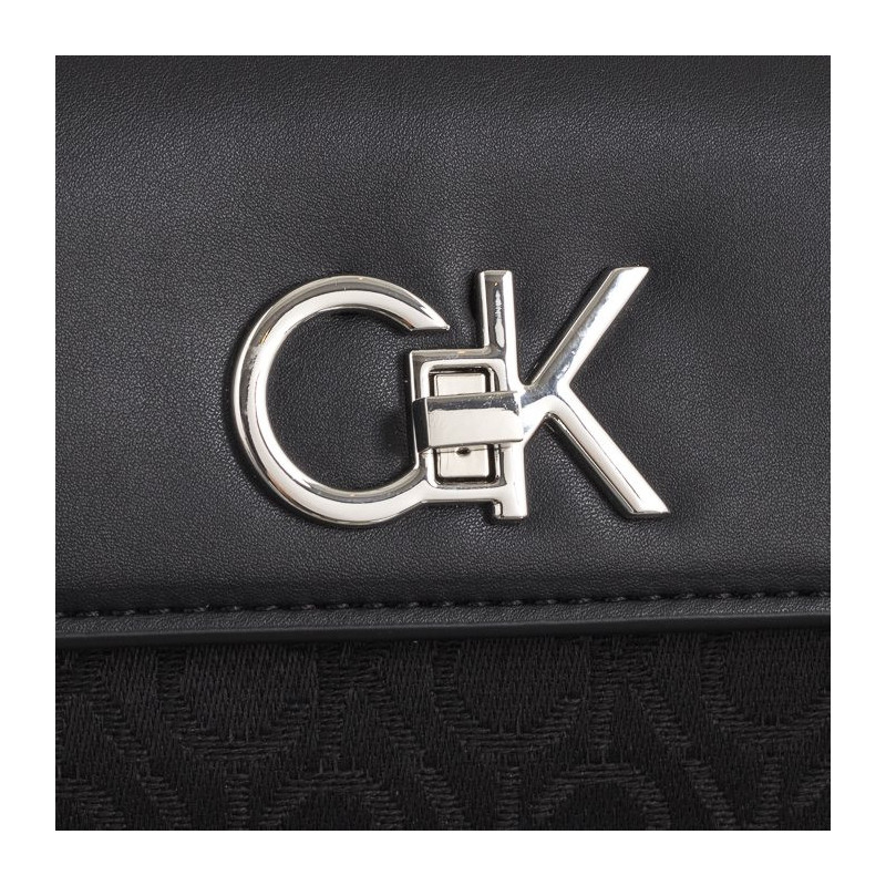 Calvin Klein Re-Lock Mini Crossbody Bag CK Black Mono Jacquard K60K612642 0GK (CK519-a) käekott