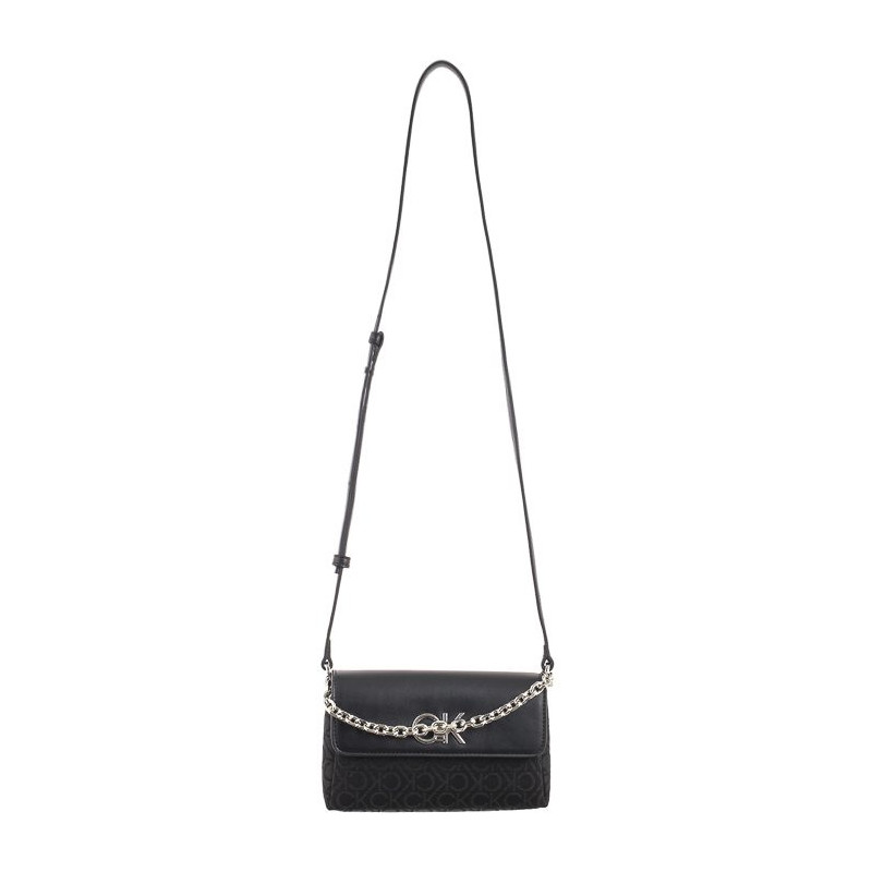Calvin Klein Re-Lock Mini Crossbody Bag CK Black Mono Jacquard K60K612642 0GK (CK519-a) rokassoma