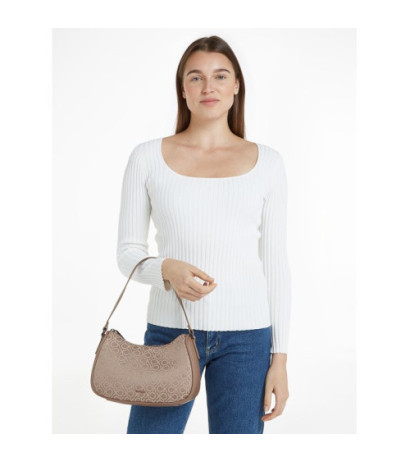 Calvin Klein CK Refine Shoulder Bag-JCQ Chanterelle Mono Jacquard K60K612333 0HE (CK525-a) rokassoma